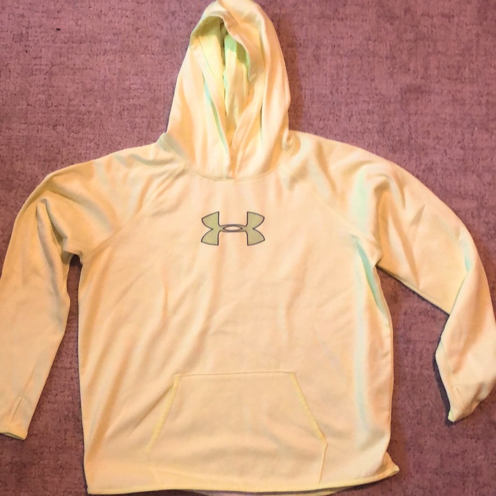 Under armour neon yellow hoodie sweatshirt